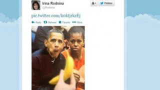 Illustration for article titled Woman Who Lit Olympic Flame Tweeted This Racist Obama Photo